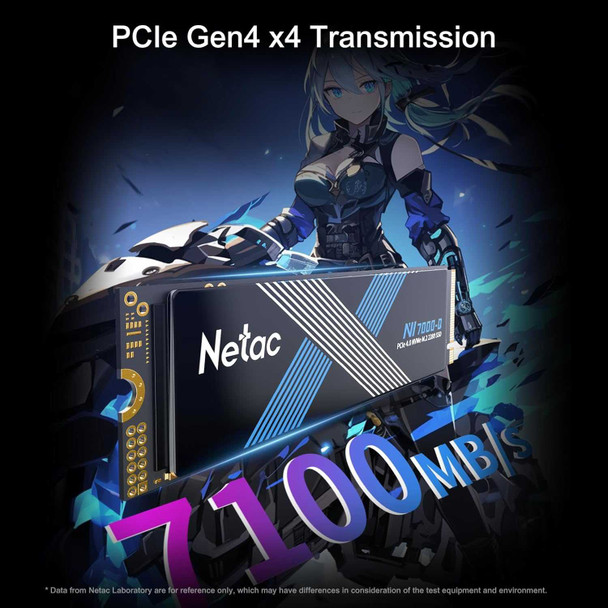Netac 2TB NV7000-Q M.2 NVMe Gen4 SSD, M.2 2280, PCIe4, 3D NAND, R/W 7100/6200 MB/s, Heatspreader physical Netac New NT01NV7000Q-2T0-E4X MemoX