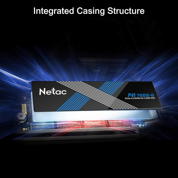 Netac 2TB NV7000-Q M.2 NVMe Gen4 SSD, M.2 2280, PCIe4, 3D NAND, R/W 7100/6200 MB/s, Heatspreader physical Netac New NT01NV7000Q-2T0-E4X MemoX