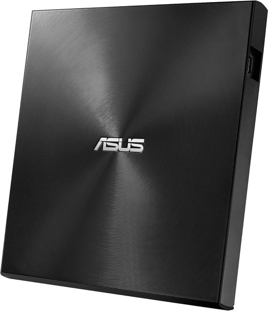 Asus (ZenDrive U9M) External Slimline DVD Re-Writer, USB-A / USB-C, 8x, M-Disc Support, Cyberlink Power2Go 8, Black physical ASUS New 90DD02A0-M29000 MemoX