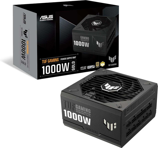 Asus 1000W TUF Gaming Gold PSU, Fully Modular, 80+ Gold, Double Ball Bearing Fan, ATX 3.0, PCIe 5.0 physical ASUS New 90YE00S1-B0NA00 MemoX