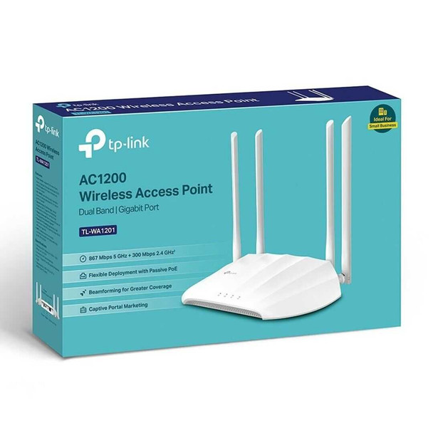 TP-LINK (TL-WA1201) AC1200 (867+300) Dual Band Wireless Access Point, MU-MIMO, Multi-mode - Range Extender, Multi-SSID, Client physical TP-LINK New TL-WA1201 MemoX