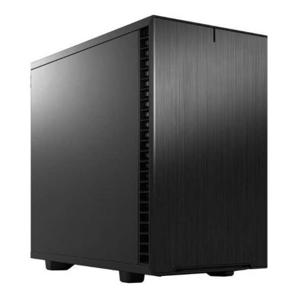 Fractal Design Define 7 Nano (Black Solid) Gaming Case, Mini ITX, 2 Fans, Sound Dampening, Ventilated PSU Shroud, USB-C, 306 mm GPU Support