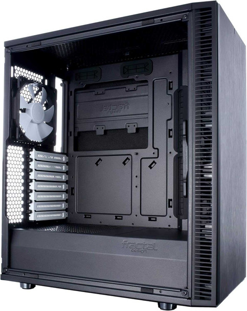 Fractal Design Define C (Black Solid) Quiet Gaming Case, ATX, 2 Fans, ModuVent Technology, PSU Shroud, Optional Top Filter physical FRACTAL New FD-CA-DEF-C-BK MemoX