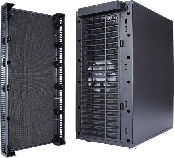 Fractal Design Define C (Black Solid) Quiet Gaming Case, ATX, 2 Fans, ModuVent Technology, PSU Shroud, Optional Top Filter physical FRACTAL New FD-CA-DEF-C-BK MemoX