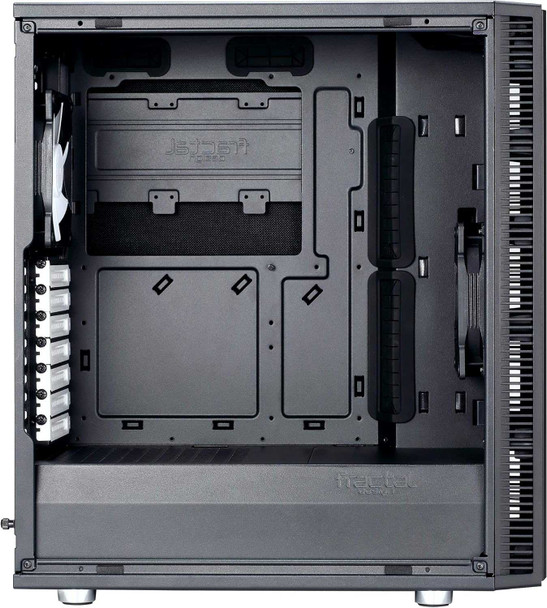 Fractal Design Define C (Black Solid) Quiet Gaming Case, ATX, 2 Fans, ModuVent Technology, PSU Shroud, Optional Top Filter physical FRACTAL New FD-CA-DEF-C-BK MemoX