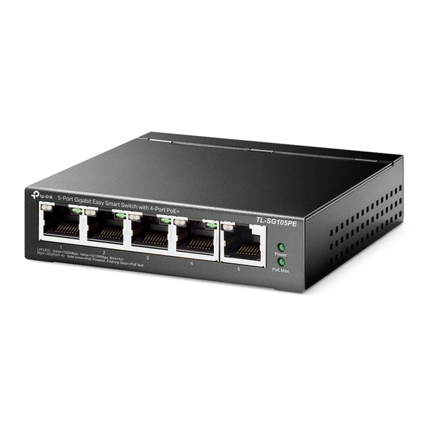 TP-Link TL-SG105PE 5-Port Gigabit PoE+ Easy Smart Switch – 65W PoE Budget physical TP-LINK New TL-SG105PE MemoX