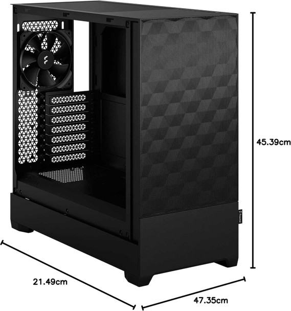 Fractal Design Pop Air (Black TG) Gaming Case w/ Clear Glass Window, ATX, Hexagonal Mesh Front, 3 Fans physical FRACTAL New FD-C-POA1A-02 MemoX
