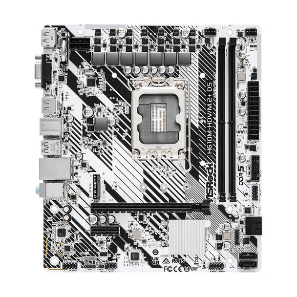 ASRock H610M-HDV/M.2+ D5 Intel LGA1700 DDR5 Micro-ATX Motherboard physical ASROCK New H610M-HDV/M.2+ D5 MemoX