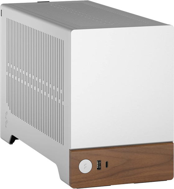 Fractal Design Terra Silver SFF PC Case, Mini ITX, Walnut Front, Anodized Aluminium Exterior, 322mm GPU Support, Requires SFX/SFX-L PSU, USB-C physical FRACTAL New FD-C-TER1N-02 MemoX
