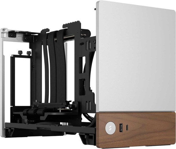 Fractal Design Terra Silver SFF PC Case, Mini ITX, Walnut Front, Anodized Aluminium Exterior, 322mm GPU Support, Requires SFX/SFX-L PSU, USB-C physical FRACTAL New FD-C-TER1N-02 MemoX