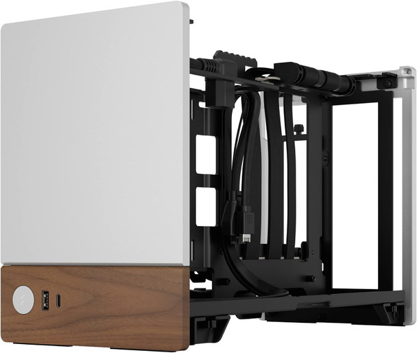Fractal Design Terra Silver SFF PC Case, Mini ITX, Walnut Front, Anodized Aluminium Exterior, 322mm GPU Support, Requires SFX/SFX-L PSU, USB-C physical FRACTAL New FD-C-TER1N-02 MemoX