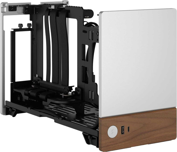 Fractal Design Terra Silver SFF PC Case, Mini ITX, Walnut Front, Anodized Aluminium Exterior, 322mm GPU Support, Requires SFX/SFX-L PSU, USB-C physical FRACTAL New FD-C-TER1N-02 MemoX