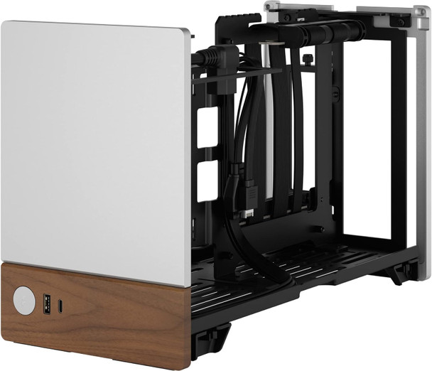 Fractal Design Terra Silver SFF PC Case, Mini ITX, Walnut Front, Anodized Aluminium Exterior, 322mm GPU Support, Requires SFX/SFX-L PSU, USB-C physical FRACTAL New FD-C-TER1N-02 MemoX