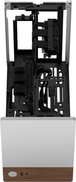 Fractal Design Terra Silver SFF PC Case, Mini ITX, Walnut Front, Anodized Aluminium Exterior, 322mm GPU Support, Requires SFX/SFX-L PSU, USB-C physical FRACTAL New FD-C-TER1N-02 MemoX