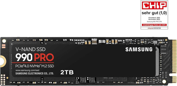 Samsung 2TB 990 PRO M.2 NVMe SSD, M.2 2280, PCIe 4.0, V-NAND, R/W 7450/6900 MB/s, 1400K/1550K IOPS physical SAMSUNG New MZ-V9P2T0BW MemoX