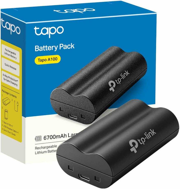 TP-LINK (TAPO A100) 6700mAh Battery Pack for Tapo Cameras & Video Doorbells, 6-Way Protection physical TP-LINK New TAPO A100 MemoX
