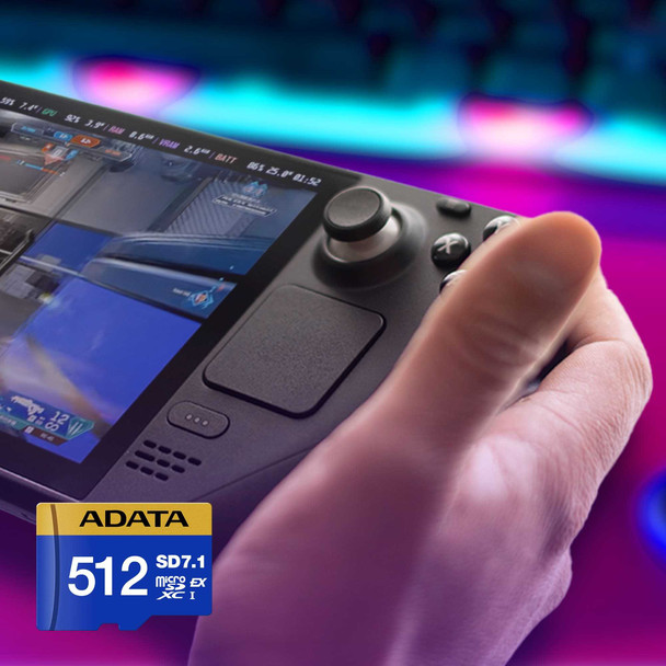 ADATA 512GB Premier Extreme MicroSDXC SD7.1 Express Card, Nintendo Switch 2 Ready, 800MB/s physical ADATA New UD512GEX3L1-C MemoX