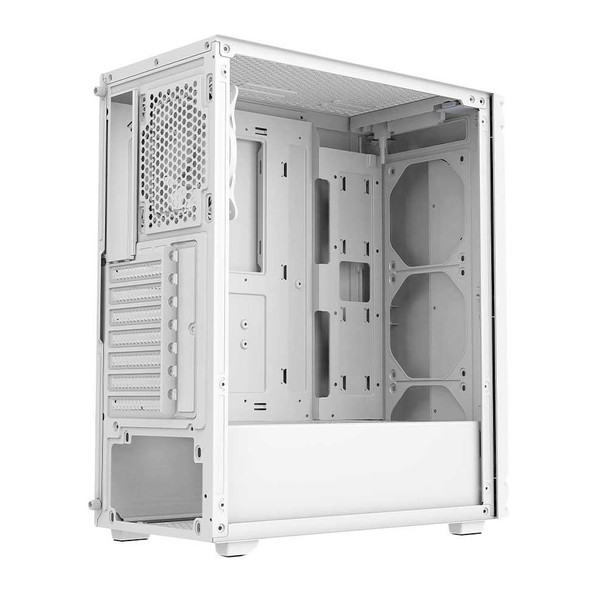 Vida Apollo White ARGB Gaming Case w/ Glass Window, ATX, Rear ARGB Fan, Front LED Strips physical VIDA New APOLLO-WHT MemoX