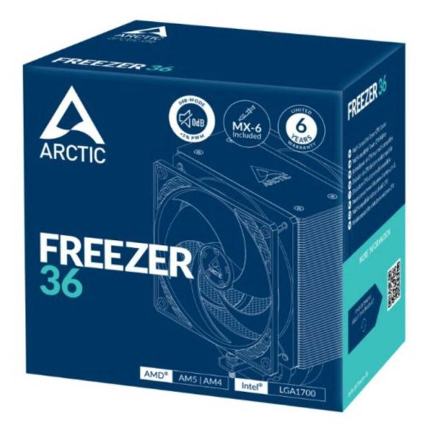 Arctic Freezer 36 Heatsink & Fan, Intel & AMD, Direct Touch, 2x P12 PWM PST Fans, Fluid Dynamic Bearing physical ARCTIC New ACFRE00121A MemoX