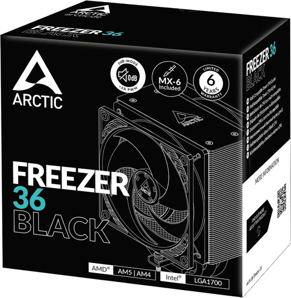 Arctic Freezer 36 Heatsink & Fan, Intel & AMD, Direct Touch, 2x P12 PWM PST Fans, Fluid Dynamic Bearing, Black physical ARCTIC New ACFRE00123A MemoX Arctic Freezer 36 Heatsink & Fan, Intel & AMD, Direct Touch, 2x P12 PWM PST Fans, Fluid Dynamic Bearing, Black physical ARCTIC New ACFRE00123A MemoX