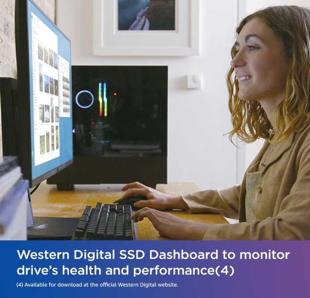WD 1TB Blue SN580 M.2 NVMe Gen4 SSD, M.2 2280, PCIe4, TLC NAND, R/W 4150/4150 MB/s, 600K/750K IOPS physical WD New WDS100T3B0E MemoX
