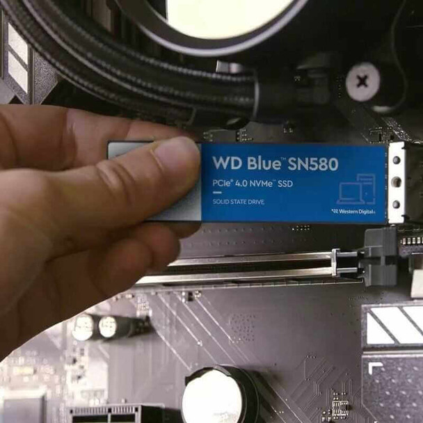 WD 1TB Blue SN580 M.2 NVMe Gen4 SSD, M.2 2280, PCIe4, TLC NAND, R/W 4150/4150 MB/s, 600K/750K IOPS physical WD New WDS100T3B0E MemoX