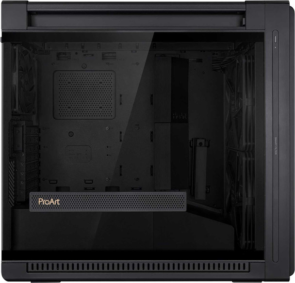 Asus ProArt PA602 Gaming Case w/ Glass Side, E-ATX, Front Grill, 2x 20cm Fans, IR Dust Indicator, USB-C 20Gps, Black physical ASUS New 90DC00J0-B09000 MemoX