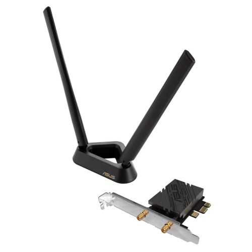 Asus (PCE-BE92BT) BE9400 Wi-Fi 7 Tri-Band PCI Express Adapter, Bluetooth 5.4, WPA3, External Base/Antennas physical ASUS New 90IG08U0-MO0B00 MemoX
