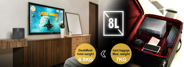 Asrock DeskMeet X600 Barebone PC, Mini ITX, AMD AM5, 4x DDR5, 2x SATA, 2x M.2, 2.5G LAN, USB-C, 500W PSU - No CPU, RAM, HDD or O/S physical ASROCK New 90BXG4P01-A10GA0W MemoX