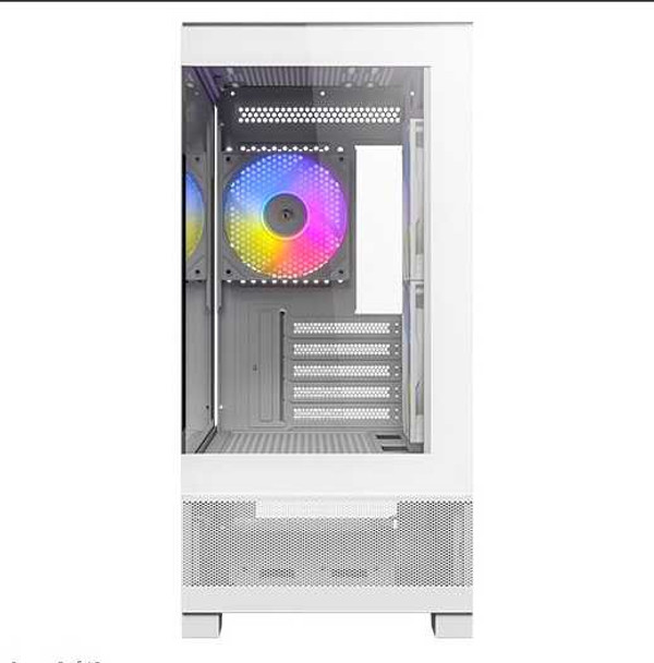 Antec CX500M RGB Gaming Case w/ Glass Side & Front, Micro ATX, 3x RGB Fans, LED Button, 410mm GPU Support, USB-C, White physical ANTEC New 0-761345-10110-3 MemoX