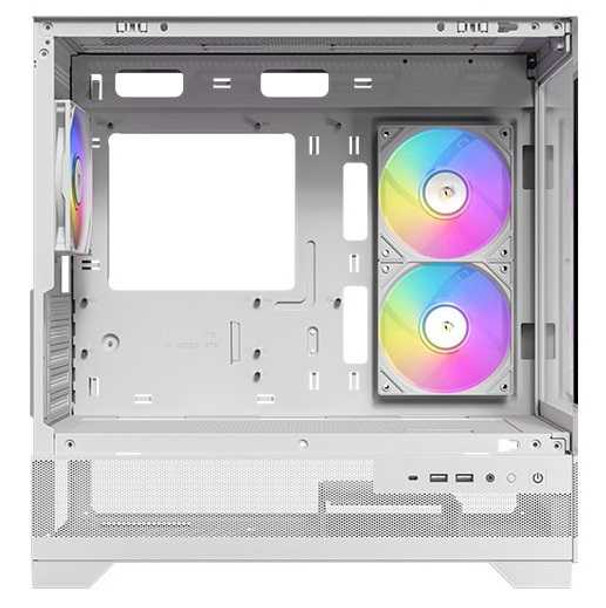 Antec CX500M RGB Gaming Case w/ Glass Side & Front, Micro ATX, 3x RGB Fans, LED Button, 410mm GPU Support, USB-C, White physical ANTEC New 0-761345-10110-3 MemoX
