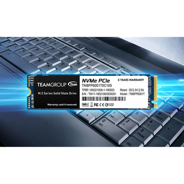 Team 256GB MP33 M.2 NVMe Gen3 SSD, M.2 2280, PCIe3, R/W 1600/1000 MB/s