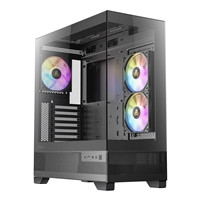 ANTEC CX700 Mid Tower Gaming Case, Black, 270 Full-View Tempered Glass, 3 x 120 mm ARGB PWM Fans, 1 x USB 3.0 / 1 x USB Type-C, ATX, Micro ATX, ITX