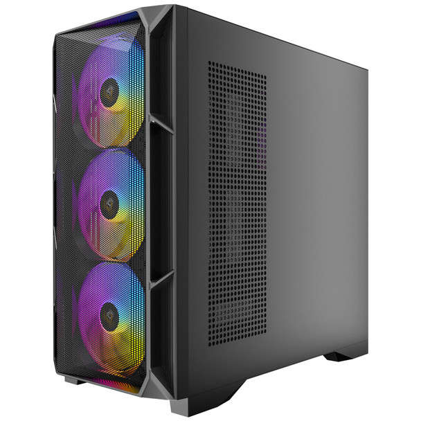 Antec AX1000 ARGB Mid-Tower Gaming PC Case, Full Mesh Front, Tempered Glass, Steel/Plastic,  4 x 140mm ARGB Fans, E-ATX, ATX/Micro-ATX/ITX Compatible