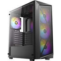 Antec AX67 ARGB Mid-Tower Gaming PC Case, Full Mesh Front, Tempered Glass, 4 x 120mm ARGB Fans, ATX/Micro-ATX/ITX Compatible