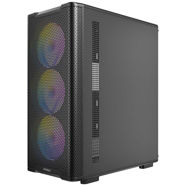Antec VX310 ARGB Mid-Tower Gaming PC Case - Pre-Installed 4 x 120mm ARGB Fans, Tempered Glass Side Panel, High-Airflow Mesh Front - ATX/Micro-ATX/ITX physical ANTEC New 0-761345-10232-2 MemoX