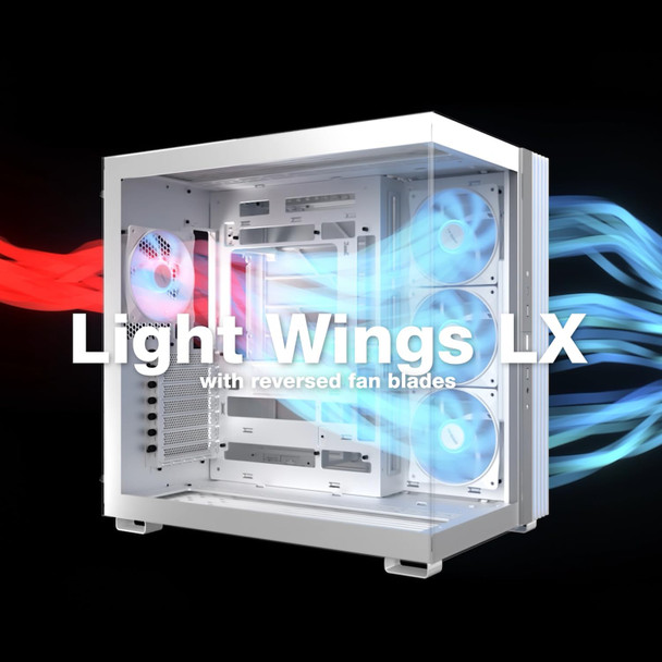 be-quiet! Light Base 600 LX, White, Midi-Tower ATX Case, Massive ARGB LED Strip, Full Windowed Design, 4x Light Wings LX 120mm PWM fans included
