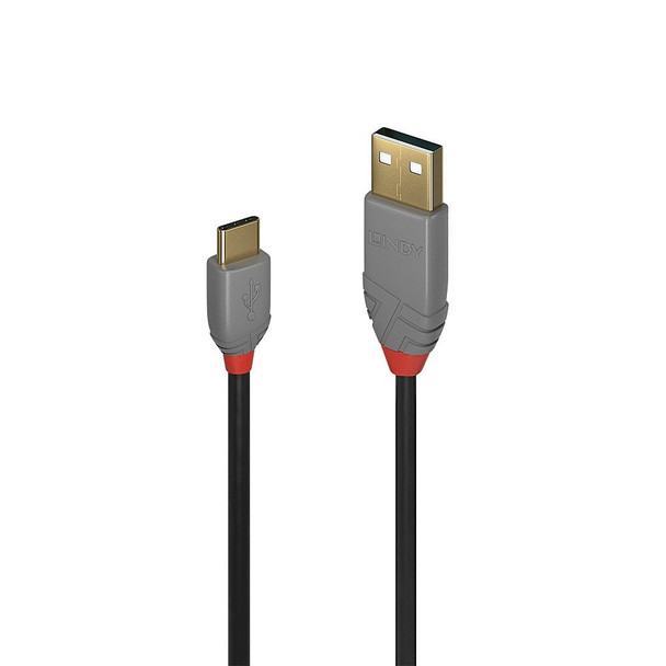 Lindy 36886 1m USB-A (M) 2.0 To USB-C (M) 2.0 Anthra Line 480Mbps Cable - Black physical LINDY New 36886 MemoX