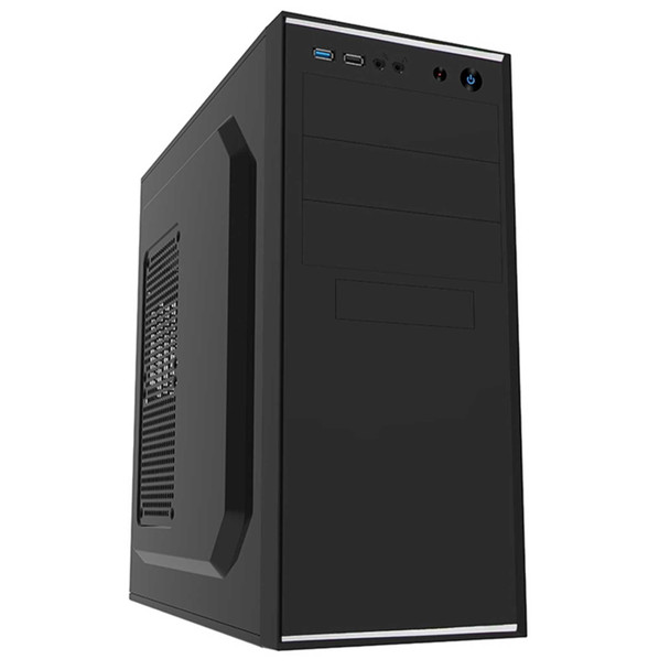CiT Jet Stream Mid Tower 1 x USB 3.0 / 1 x USB 2.0 Black & Silver Case with 500W PSU physical CIT New JETSTREAM-SILVER MemoX