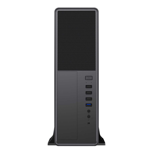 CiT S014C Black Slim Micro ATX/ITX Desktop Case with 300W Power Supply, USB 2.0, USB 3.0 Type-A & Type-C Ports physical CIT New S014C MemoX