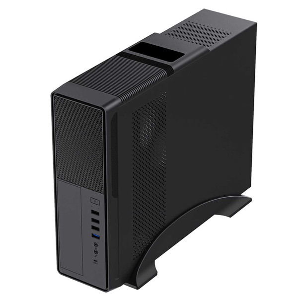 CiT S014C Black Slim Micro ATX/ITX Desktop Case with 300W Power Supply, USB 2.0, USB 3.0 Type-A & Type-C Ports physical CIT New S014C MemoX