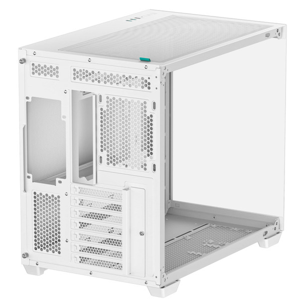DeepCool CG530 WH Dual-Chamber ATX PC Case – White, Panoramic Tempered Glass