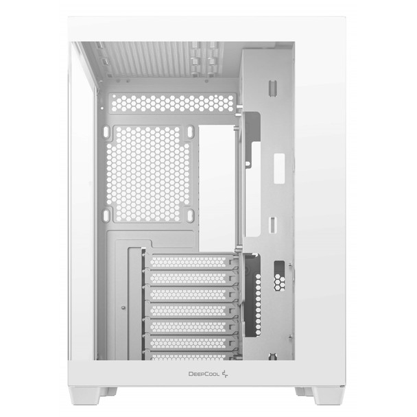 DeepCool CG530 WH Dual-Chamber ATX PC Case – White, Panoramic Tempered Glass