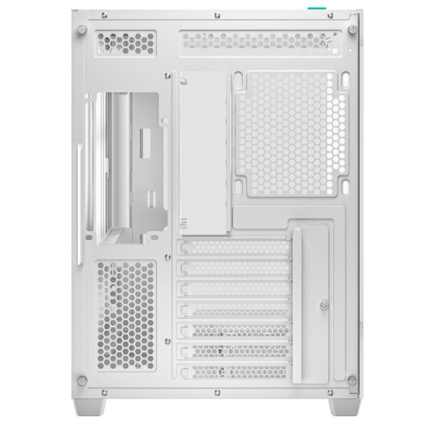 DeepCool CG530 WH Dual-Chamber ATX PC Case – White, Panoramic Tempered Glass
