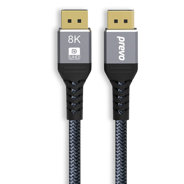 Prevo DisplayPort 1.4 Cable 2m  8K 60Hz, 4K 144Hz, Braided DP Cable