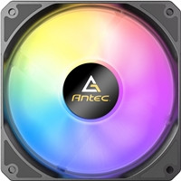 Antec P12R ARGB Reverse PWM 120mm Fan - 4-Pin, Black, High-Airflow Cooling, 9-Blade Design with Anti-Vibration Pads