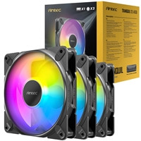 Antec Tranquil 120 ARGB 3-Pack Case Fans with Controller - 120mm High Performance PWM Fans with Addressable RGB Lighting and Fan Control Hub