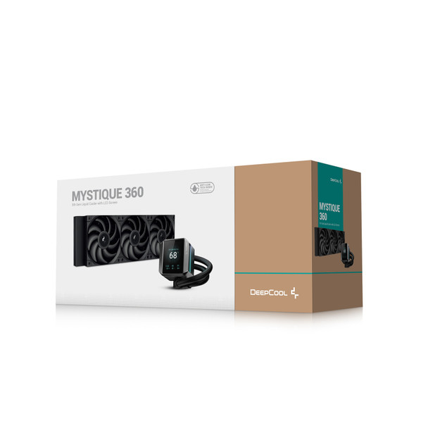 DeepCool Mystique 360 CPU Cooler, Personalized Cooling with 2.8" TFT LCD Screen and Enhanced Pump Performance, 5 year warranty