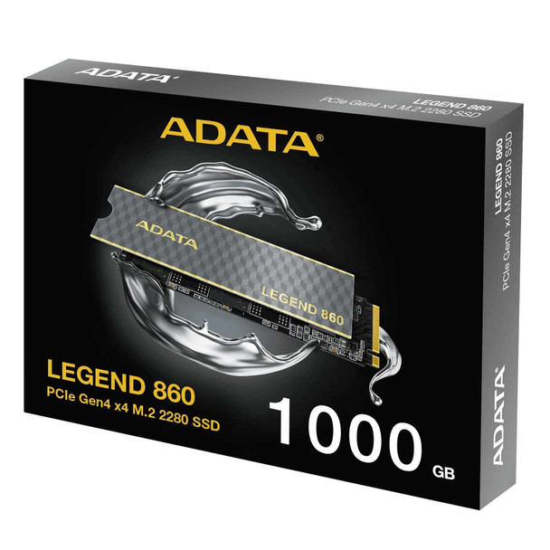 ADATA LEGEND 860 1TB NVMe SSD SLEG-860-1000GCS PCIe Gen4 M.2 2280 Heatsink physical ADATA New SLEG-860-1000GCS MemoX