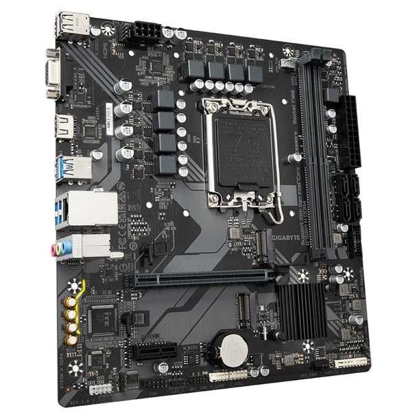 Gigabyte B760M H DDR4 Ultra Durable Intel 1700 Socket Motherboard, Micro-ATX, 2x DDR4 Slots, 2x M.2 Sockets, GbE LAN, 1x D-Sub / 1x HDMI Port physical GIGABYTE New B760M H DDR4 MemoX
